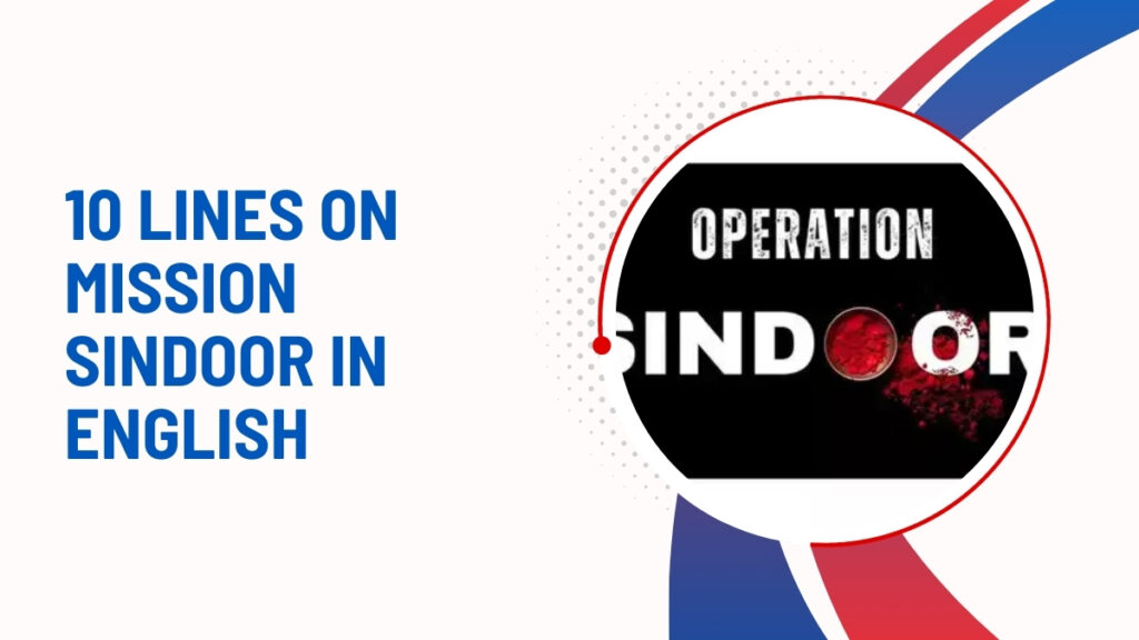 10 Lines on Mission Sindoor In English